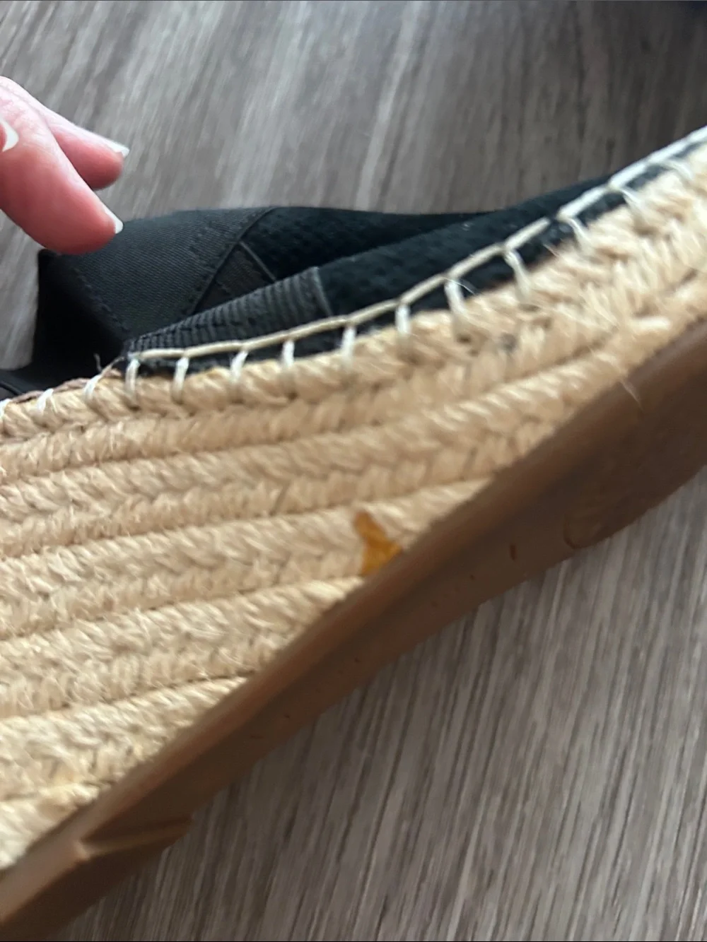 Gentle Souls Women's Black Suede Espadrille Slingback Sandals size 6.5